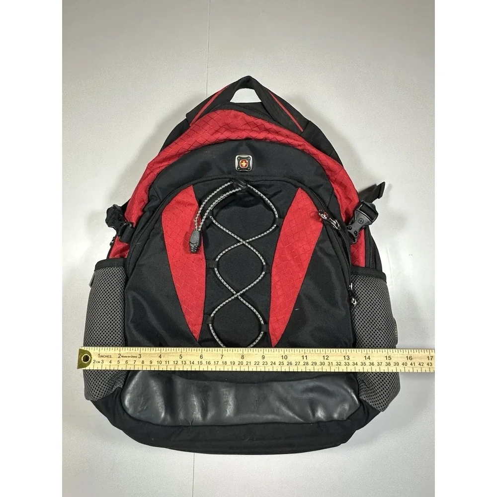 Swiss Gear Wenger Backpack‎ Red Black Bungee School Travel